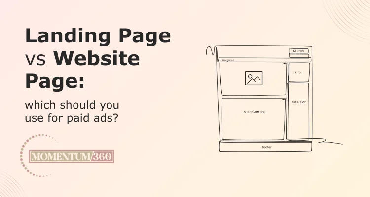 Landing page vs website page: which should you use for paid ads?